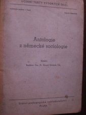 kniha Antologie z německé sociologie, SPN 1969
