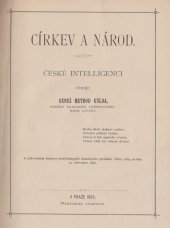kniha Církev a národ, B.M. Kulda 1896