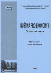 kniha Ruština pro ekonomy II odborné texty, Oeconomica 2009