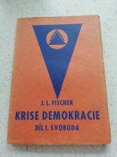 kniha Krise demokracie Kniha prvá - Svoboda, Index 1933
