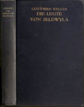 kniha Die Leute von Seldwyla, Berlin W50 1940