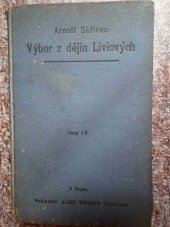 kniha Výbor z dějin Liviových, A. Wiesner 1911