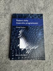 kniha Řešené úlohy lineárního programování, Univerzita Pardubice 2016