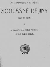 kniha Současné dějiny od r. 1815, J. Otto 1907