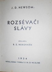 kniha Rozsévači slávy, Tisk 1934