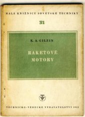 kniha Raketové motory, Technicko-vědecké vydavatelství 1952