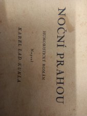 kniha Noční Prahou humoristický román, Granát 1927