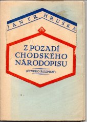 kniha Z pozadí chodského národopisu Čtvero rozprav, Grafické závody 1921