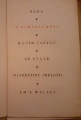 kniha Saga o Gunnlaugovi, Hadím jazyku, Ludvík Bradáč 1919