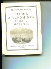 kniha Studie a vzpomínky českého sběratele (1905-1920), Hejda a Tuček 1920