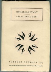 kniha Homérské hymny Válka žab a myší, SNKLHU  1959