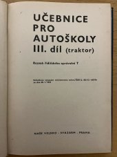kniha Učebnice pro autoškoly 3. - Traktor, Naše vojsko 1975
