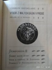 kniha Výbor z malých básní v prose, H. Kosterka 1898