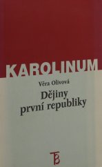 kniha Dějiny první republiky, Karolinum  2000