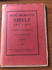 kniha Nové proroctví Sibyly Kříž a meč, s.n. 1938