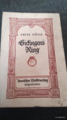 kniha Sockingers Ring, Deutscher Volksverlag 1943