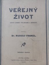 kniha Veřejný život Jeho znaky pojmové a mravní, s.n. 1927