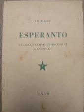 kniha Esperanto Snadná učebnice pro kursy i samouky, Klub esperantistů při Mě[stském] d[omě] o[světy] 1959