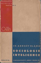 kniha Sociologie inteligence, Orbis 1937