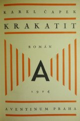 kniha Krakatit román, Aventinum 1924