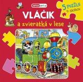 kniha Vláčik a zvieratká v lese 5 puzzle 9 dielikov, INFOA 2020