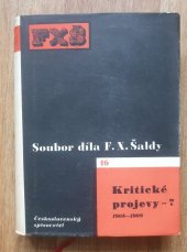 kniha Kritické projevy 7. - 1908-1909, Melantrich 1953