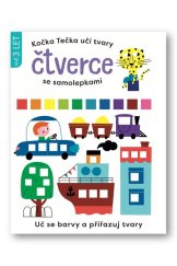 kniha Kočka Tečka učí tvary Čtverce se samolepkami Uč se barvy a přiřazuj tvary, Svojtka 2024