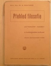 kniha Přehled filosofie její problémy, podněty k filosofickému myšlení, Česká grafická Unie 1947