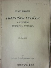 kniha František Lelíček ve službách Sherlocka Holmesa, Fr. Borový 1932