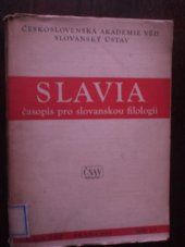 kniha Slavia časopis pro Slovanskou filologii  1953, ČSAV 1953