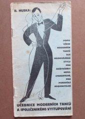 kniha Učebnice moderních tanců a společenského vystupování, B. Huska 1935