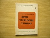 kniha Úspora tepelné energie v průmyslu, Orbis 1945