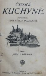 kniha Česká kuchyně, Rozmara 1922