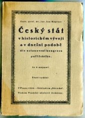 kniha Český stát v historickém vývoji a v dnešní podobě dle ustanovení kongresu pařížského, Národ 1920