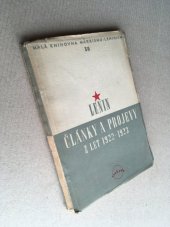 kniha Články a projevy z let 1922-1923, Svoboda 1951