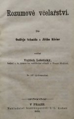 kniha Rozumové včelařství, I.L. Kober 1871