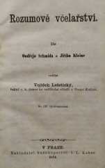 kniha Rozumové včelařství, I.L. Kober 1871