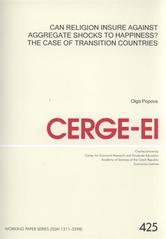 kniha Can religion insure against aggregate shocks to happiness? the case of transition countries, CERGE-EI 2010