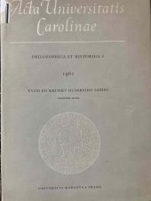 kniha Úvod do kritiky hudebního zápisu, Univerzita Karlova 1961
