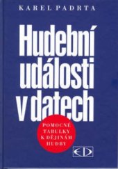 kniha Hudební události v datech pomocné tabulky k dějinám hudby, Encyklopedický dům 2002