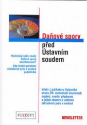 kniha Daňové spory před Ústavním soudem, Newsletter 2003