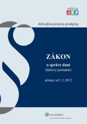 kniha Daňový poriadok účinný od 1.1.2012, Iura Edition 2011