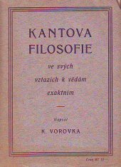 kniha Kantova filosofie ve svých vztazích k vědám exaktním, Jednota československých matematiků a fysiků 1924