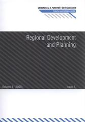 kniha Regional Development and Planning [proceedings of the 9th international conference : Ústí nad Labem, 26. June and 27. June 2009, Czech Republic, Univerzita Jana Evangelisty Purkyně 2010