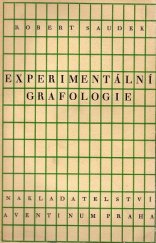 kniha Experimentální grafologie, Aventinum 1928