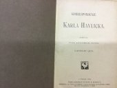 kniha Korespondence Karla Havlíčka, Bursík & Kohout 1903