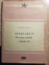 kniha Spartakus Povstání otroků v římské říši, Orbis 1954