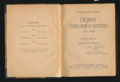 kniha Dějiny novějších theorií o státu, Karel Stan. Sokol 1912