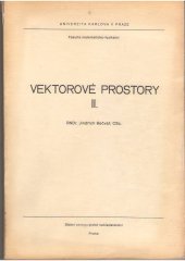 kniha Vektorové prostory. 2. [díl], SPN 1981