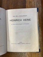 kniha Heinrich Heine studie medicinská i literární, Hejda a Tuček 1906